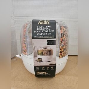 Thyme & Table 6 Section Rotating Food Storage Dispenser. (C)